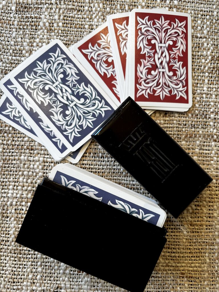 Vintage KEM Double Deck Playing Cards in Bakelite Case