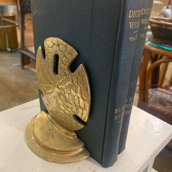 Vintage Brass Sanddollar Bookends 4"w x 4.5"h