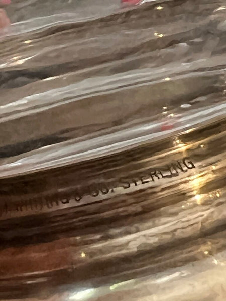 |C| Vintage Cut Crystal & Sterling Silver Syrup