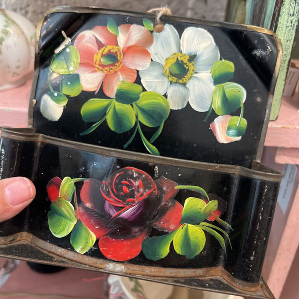 |F| Antique Black Floral Letter Box