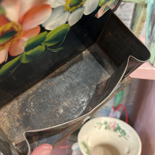 |F| Antique Black Floral Letter Box