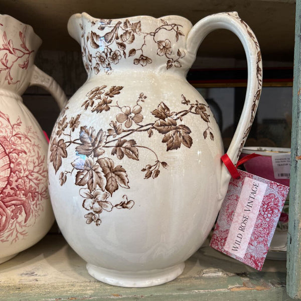 |L| Antique Clementson English Chester Pitcher