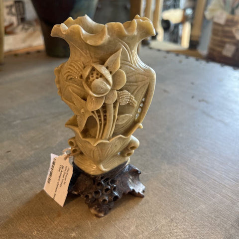 |N| Antique Chinese Soapstone Vase