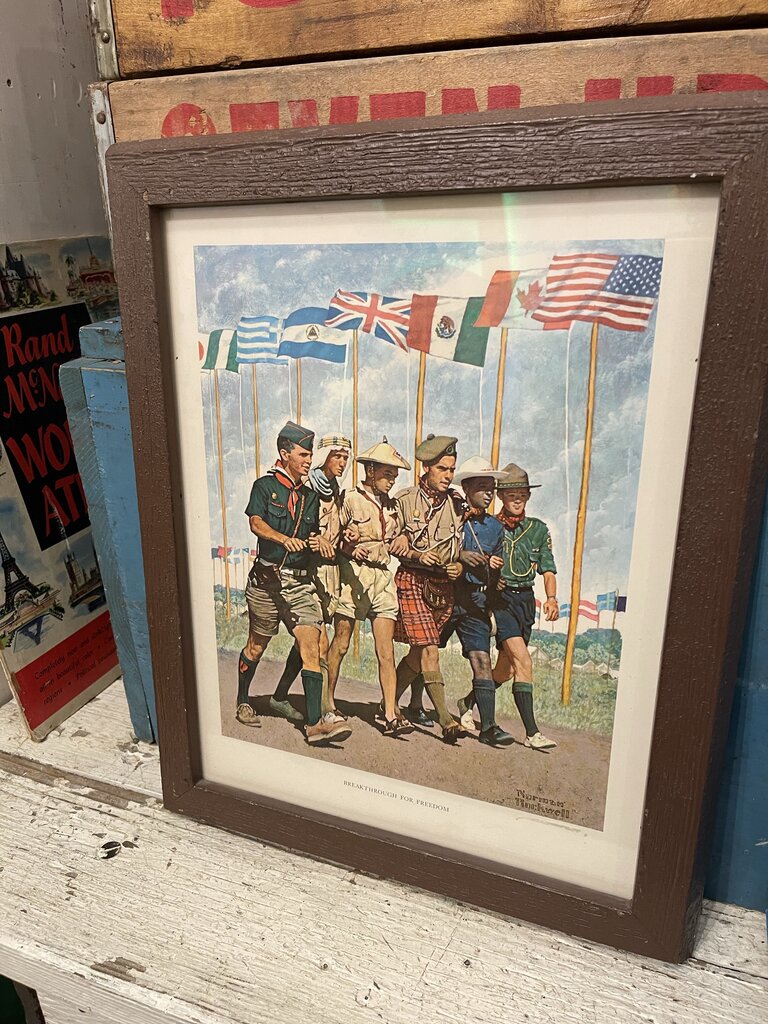 Jens Fresh Vintage ~ Patriotic print framed .