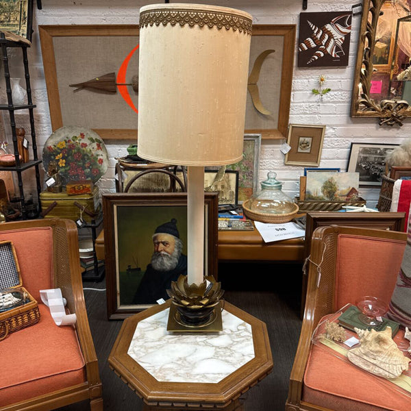 42" tall Brass Lotus Table Lamp W1680 IN STORE PICKUP ONLY