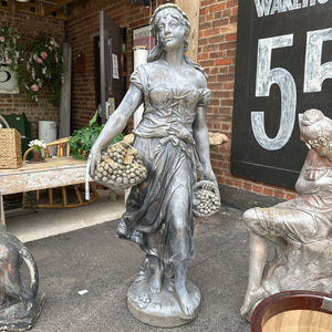 Tall concrete lady 60"H x 25"w IN STORE PICKUP ONLY!