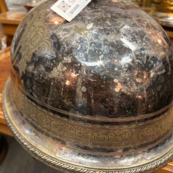 19th Century Martian Hall and Co. Sheffield English Silver Plated Meat Dome 14" x 8"