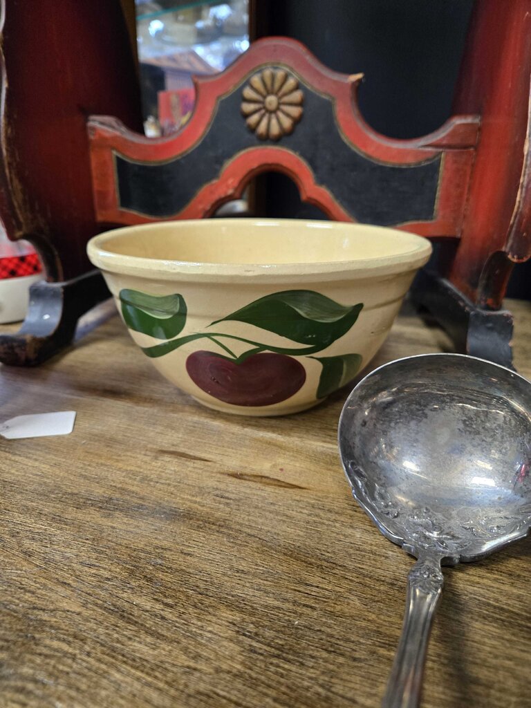 Advertising crock bowl 8" diameter