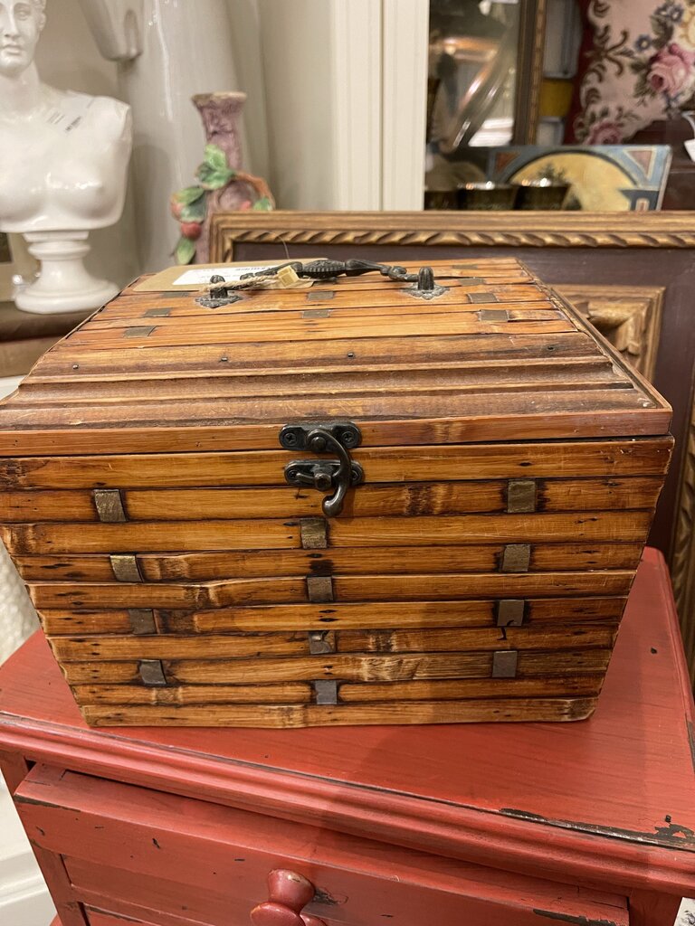 Vintage Bamboo chest as is