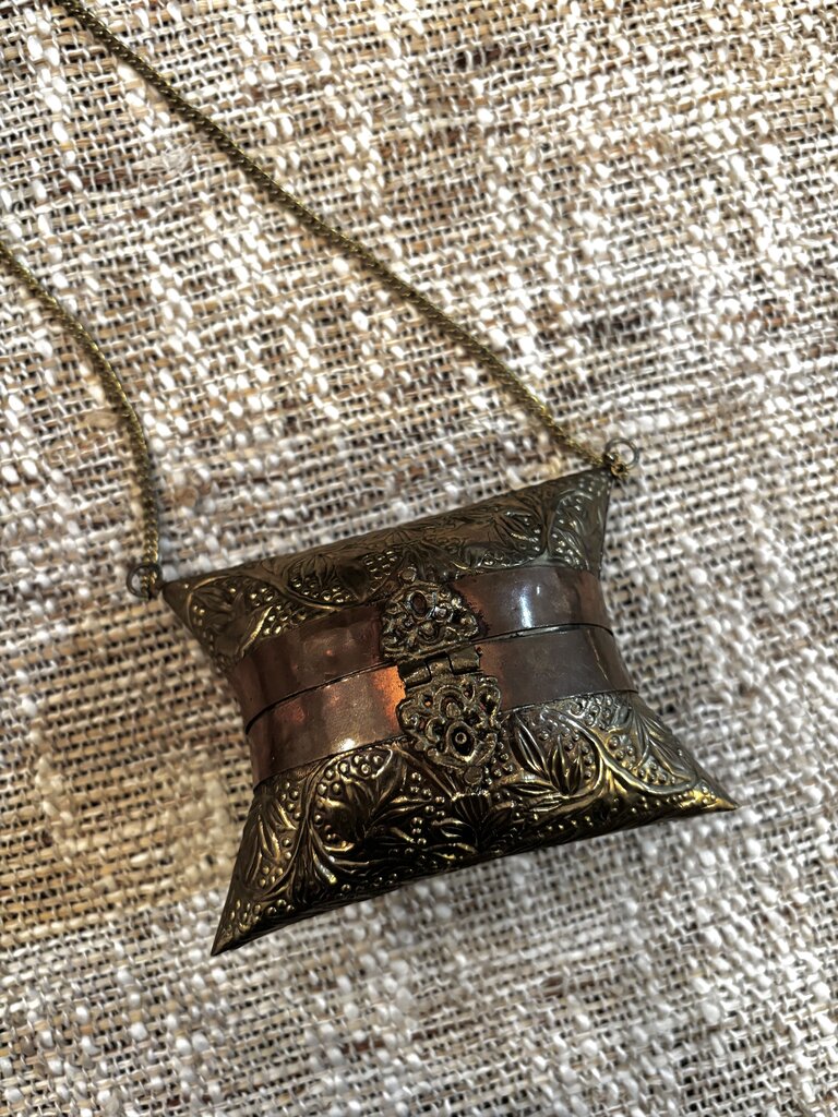Vintage Brass & Copper Pillow Purse