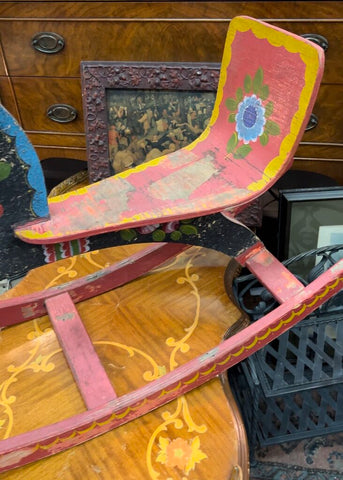 Vintage Hand Painted Russian Rocking Horse
