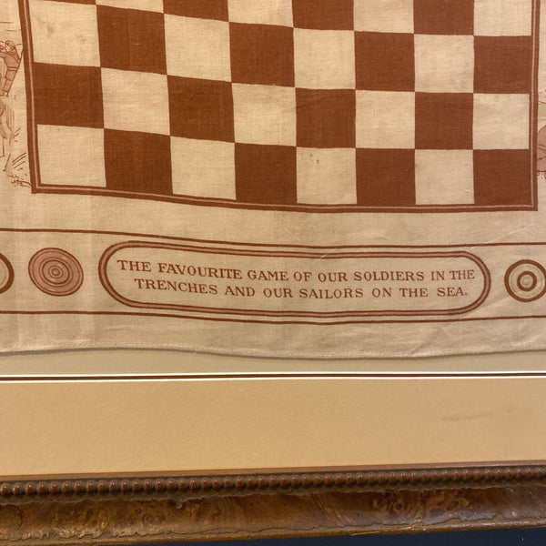 Framed cloth Draughts game board 35x28