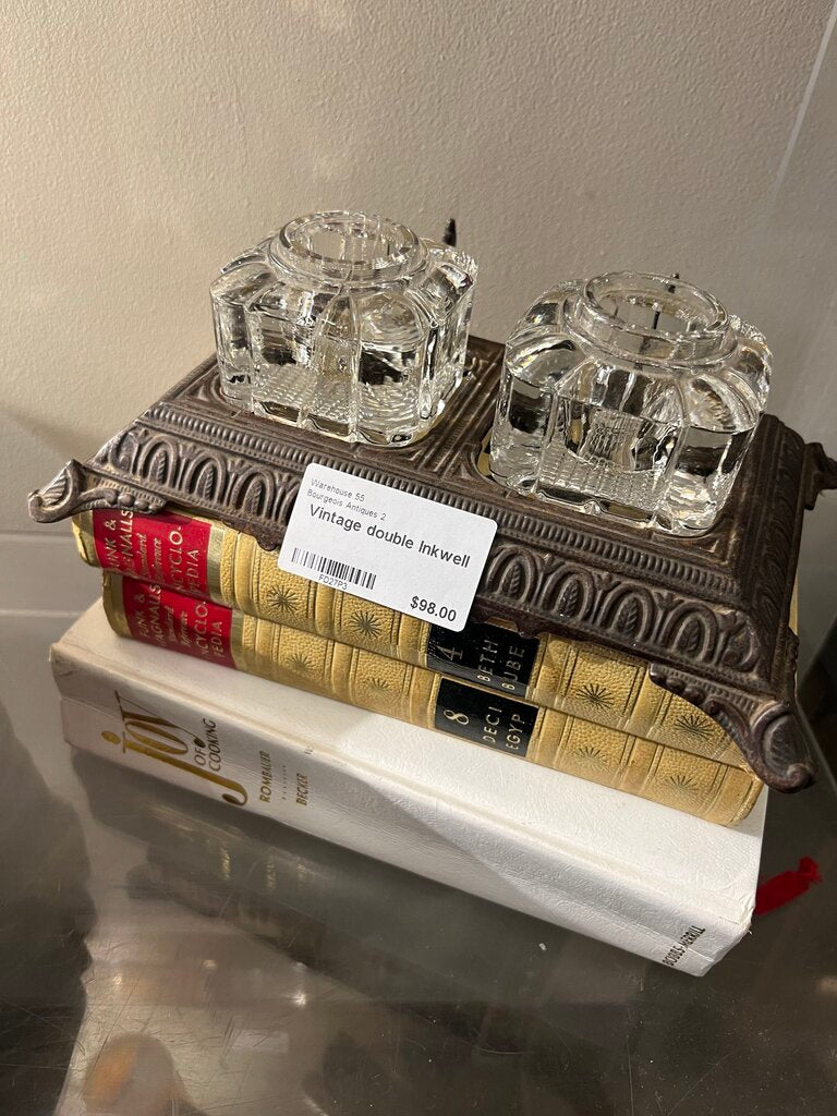Vintage double Inkwell