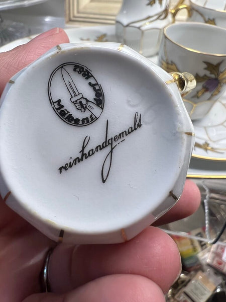 Vintage Thistle Espresso Set w Tray