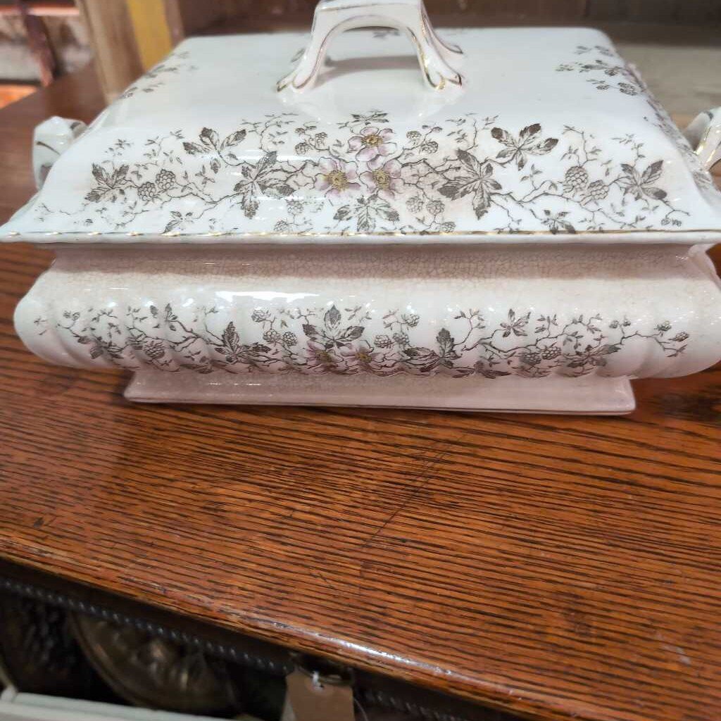 Vintage Transferware Soup Tureen 9x13