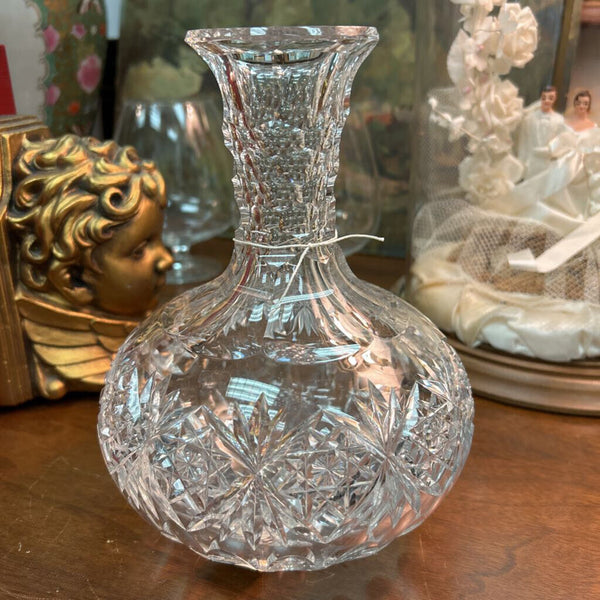 Antique Hawkes Signed Brilliant Cut Decanter 8"