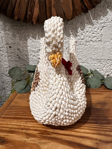 Vintage Shell Swan Planter MCM Excellent Condition 9T x 10W