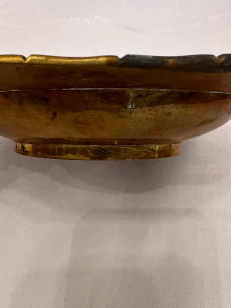 Vintage Brass Octagon Bowl Dish 9W