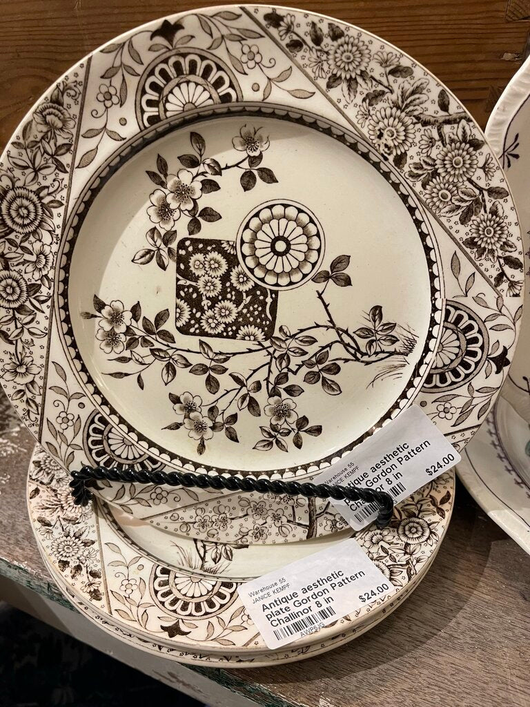 Antique aesthetic plate Gordon Pattern Challinor 8 in