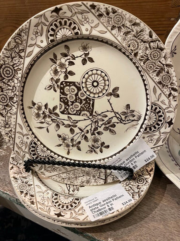 Antique aesthetic plate Gordon Pattern Challinor 8 in