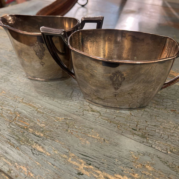 Silver Plate Cream & Sugar