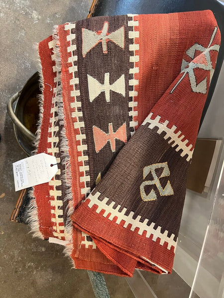 Antique Turkish Flat Weave Hand Made Rug 44"x59"