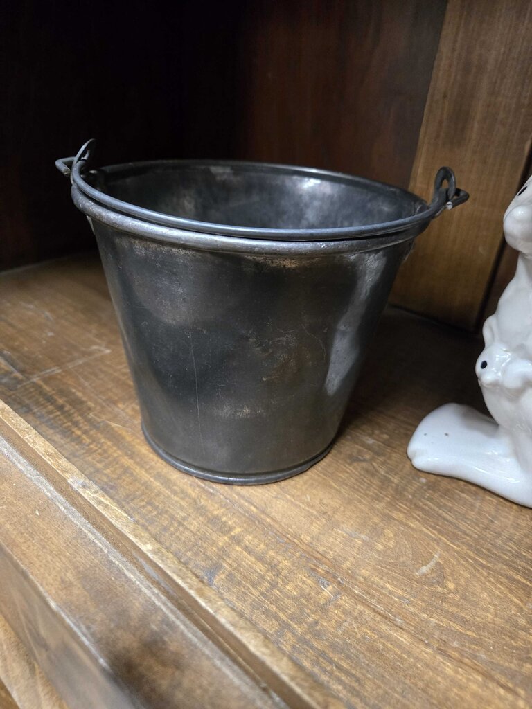 Old steel bucket 6 x 5" tall
