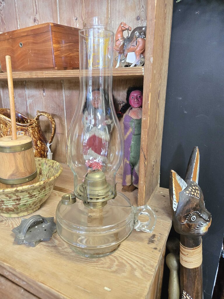 Oil lamp 14" tall