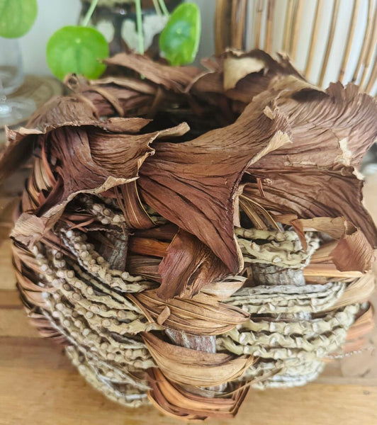Signed Mica McCann Hawaiian Artisan Basket