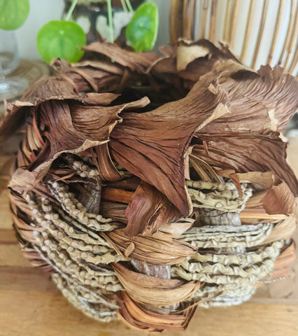 Signed Mica McCann Hawaiian Artisan Basket