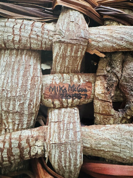 Signed Mica McCann Hawaiian Artisan Basket