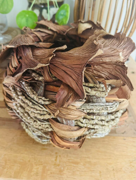 Signed Mica McCann Hawaiian Artisan Basket