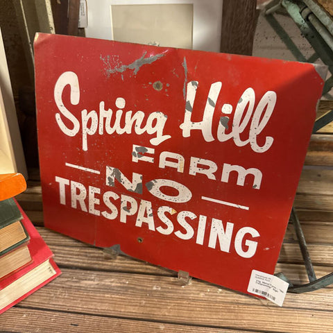 Vtg. Metal Farm - "No Trespassing" Sign