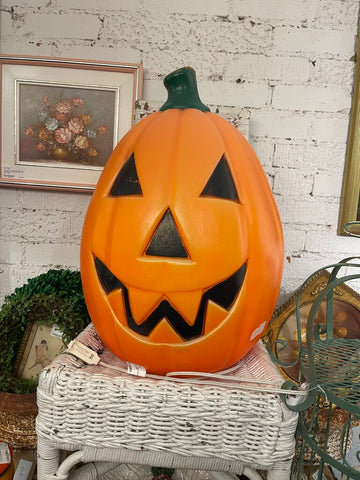 Large vintage empire lighted blow mold, pumpkin