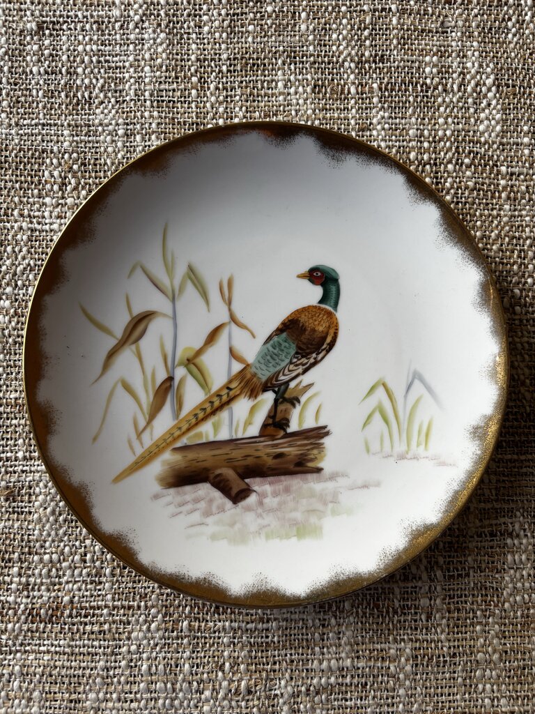 Vtg Lefton Pheasant Plate 7R