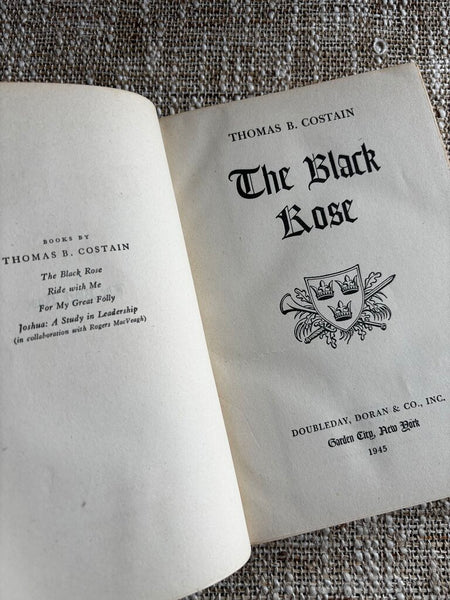 Vintage Book The Black Rose by Thomas B. Costain