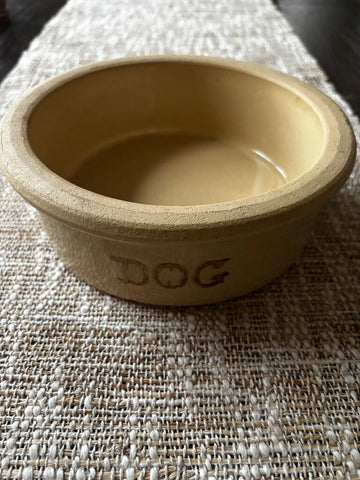 Large Roseville Pottery Dog Bowl