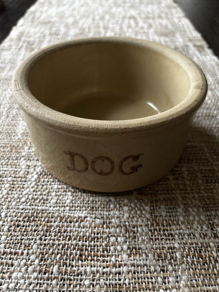 Small Roseville Pottery Dog Bowl