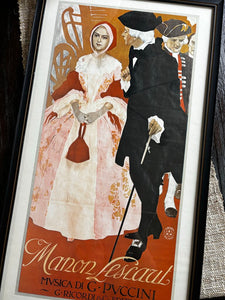Vintage Framed Musica di pvccini 16.5 x. 28.5