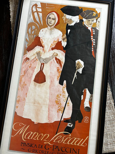 Vintage Framed Musica di pvccini 16.5 x. 28.5