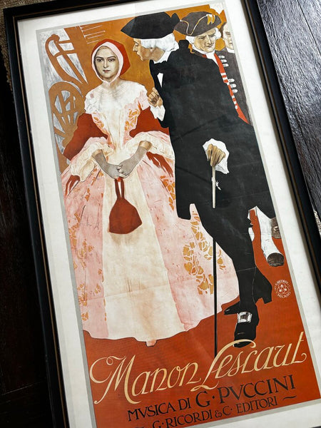Vintage Framed Musica di pvccini 16.5 x. 28.5