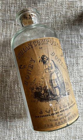 Antique Bottle With Reproduction Label