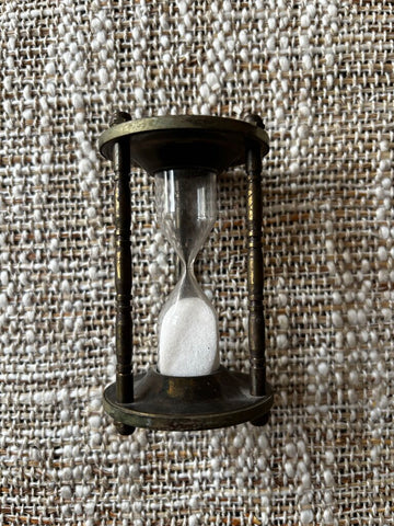 Vintage Brass Hourglass Timer