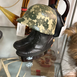 Jim Beam Military Bourbon Whiskey Decanter (empty) 8x5"