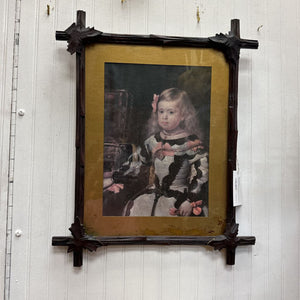 Antique Tramp Art Frame 17.5x21.5