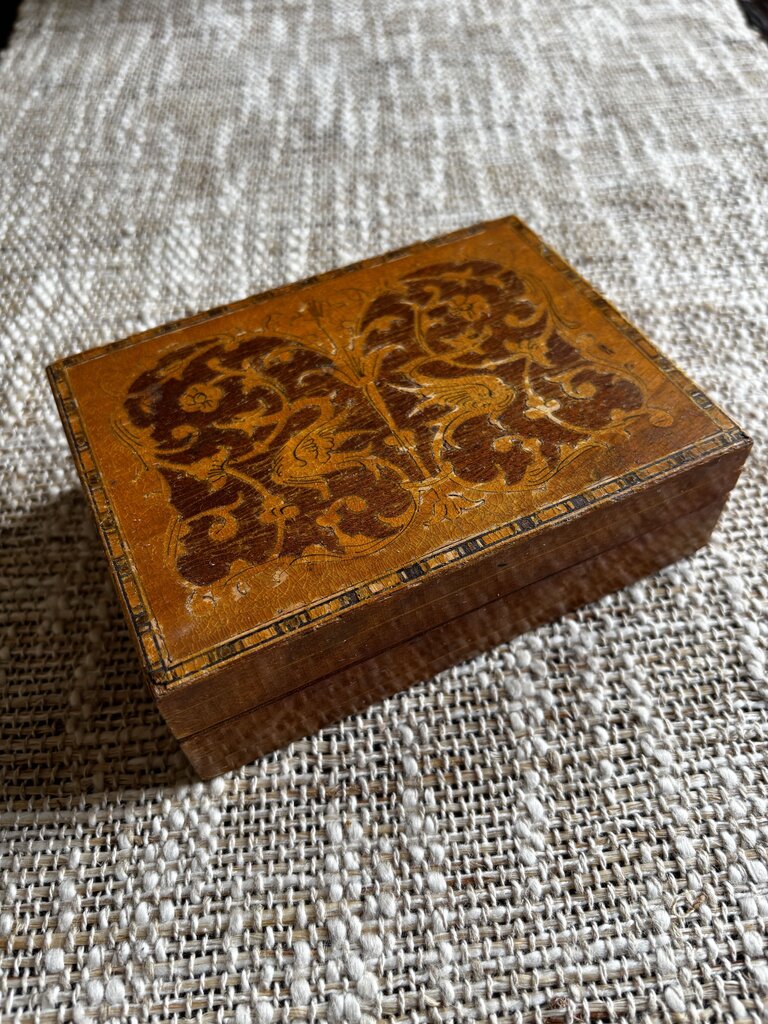 Antique Wood Card Box