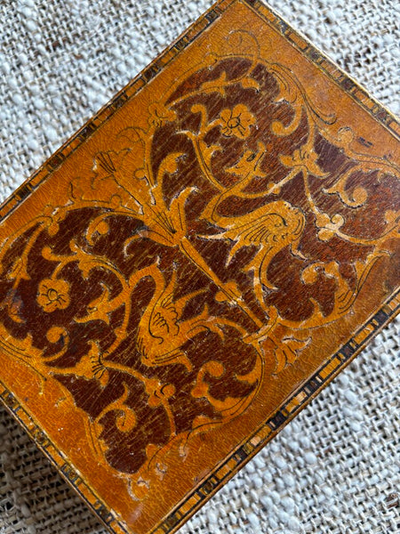 Antique Wood Card Box