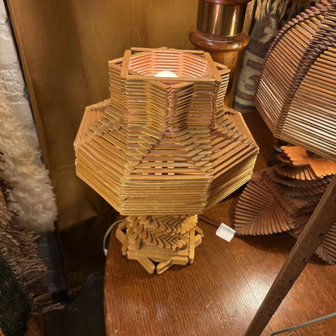 Popsicle stick lamp light