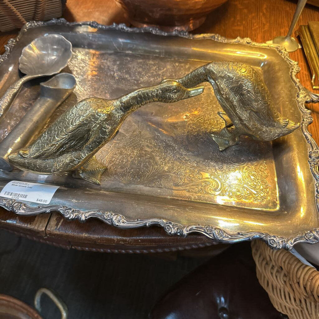 Pair of brass ducks