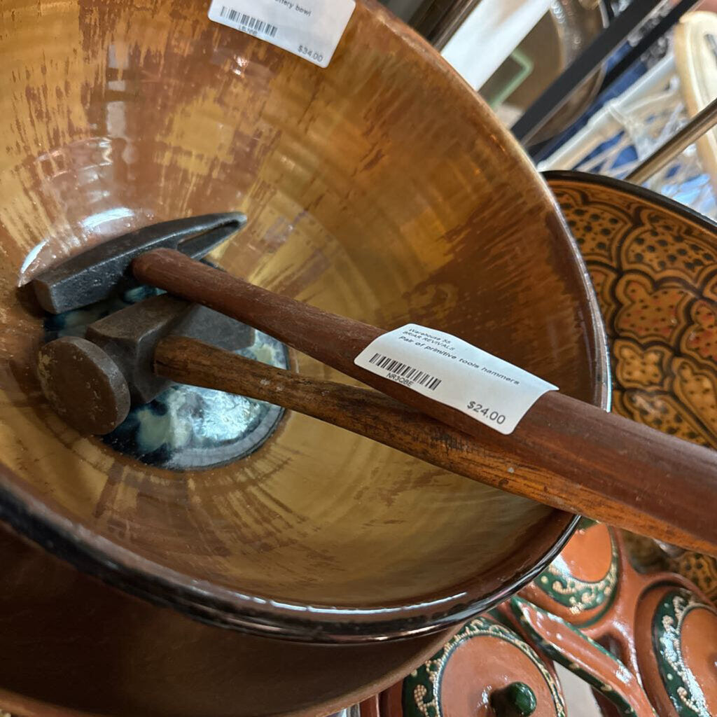Pair of primitive tools hammers